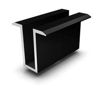 Mittelklemme Einzeln, schwarz eloxiert