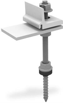 Stockschraube M10x180, vormontiert mit Climber und Faserzementdichtung, für Holz Unterkonstruktion 