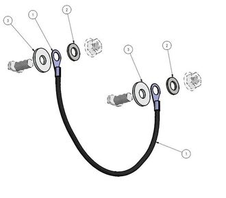 TRIENERGY Erdungsset 2, zu Indach, 300mm Draht 6 mm²
