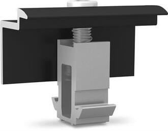 DomeClamp End Klemme 30-50 mm, schwarz eloxiert