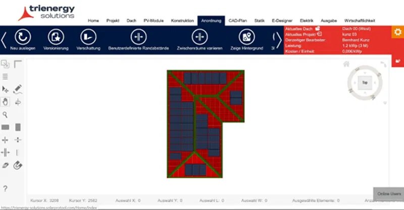 Solarmodul Layout